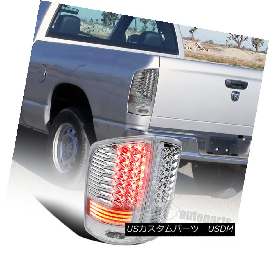 テールライト 2002-2006 Dodge Ram 1500/2500/3500 LED Tail Lights Brake Lamp Clear Lens Chrome 2002-2006 Dodge Ram 1500/2500/3500 LEDテールライトブレーキランプクリアレンズクローム 【並行輸入品】