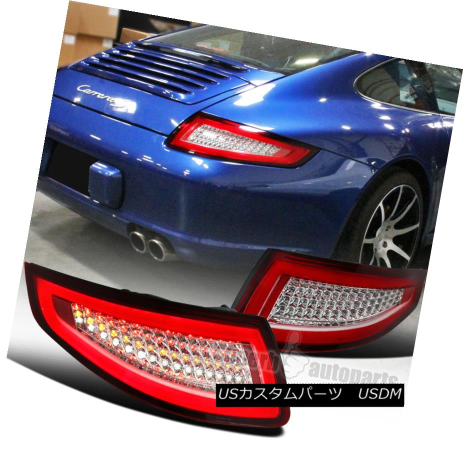 テールライト Porsche 2005-2008 911 997 Carrera Targa GT2 GT3 Turbo Red+Clear LED Tail Lamps ポルシェ2005-2008 911 997カレラタルガGT2 GT3ターボレッド+クリアLEDテールランプ 【並行輸入品】