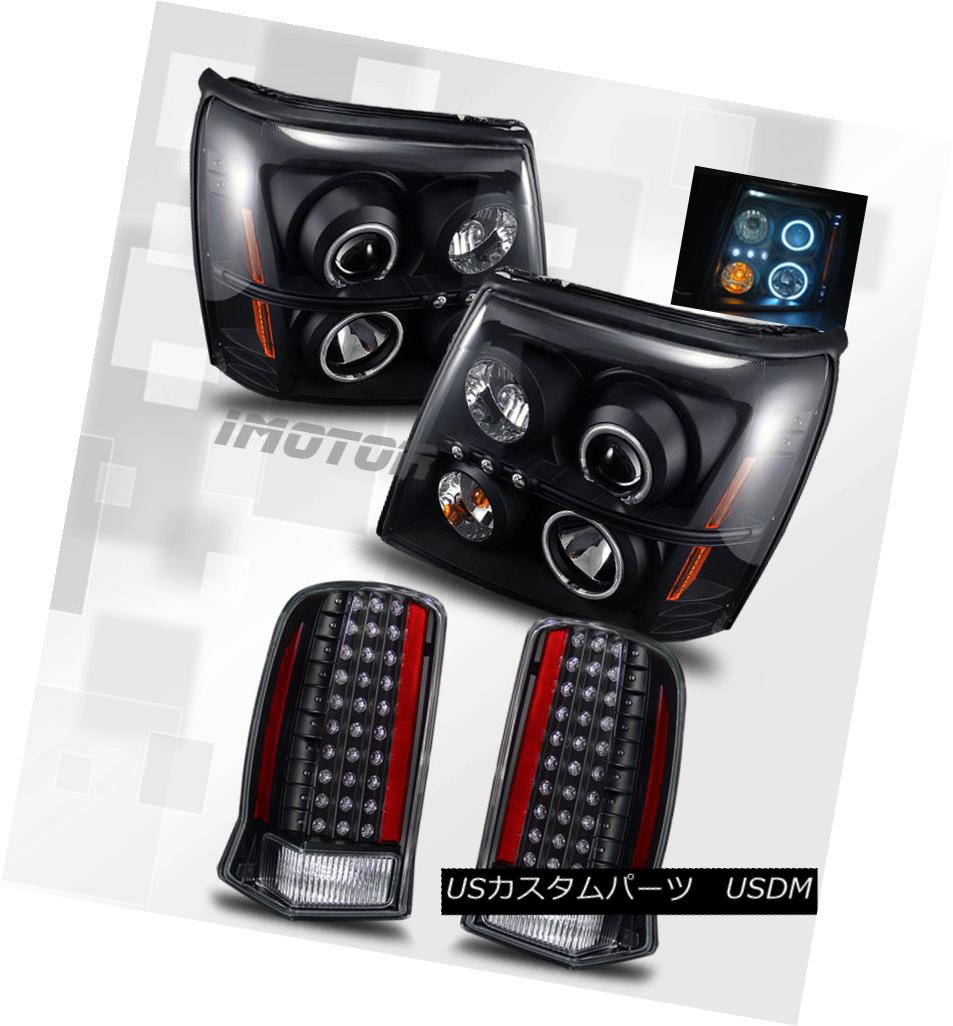 テールライト [Dual CCFL Halo] 02-06 Cadillac Escalade LED Projector Headlights+Tail Lights [デュアルCCFL Halo] 02-06 Cadillac Escalade LEDプロジェクターヘッドライト+タイ lライト 【並行輸入品】｜カスタムパーツ WORLD倉庫