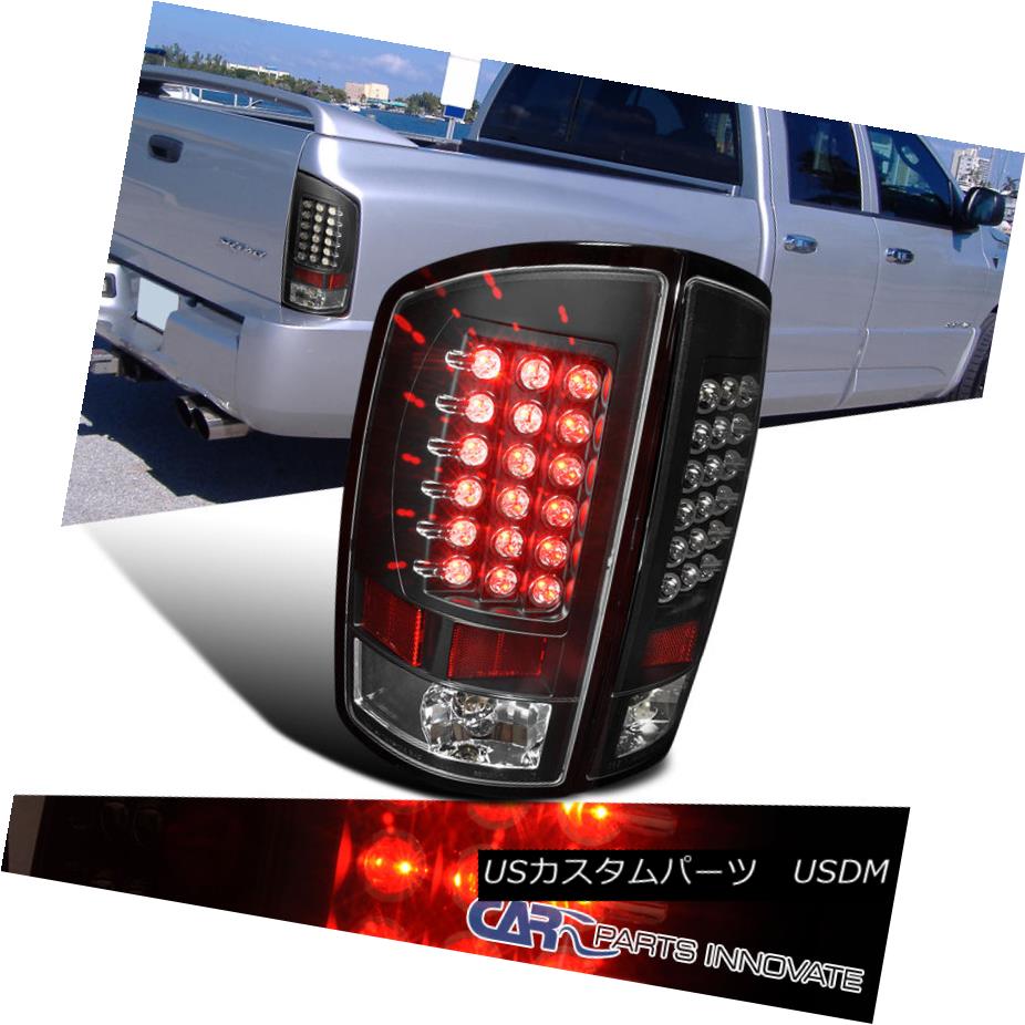 テールライト 2002-2006 Dodge Ram 1500 2500 3500 Pickup Black LED Tail Lights Rear Lamps Pair 2002-2006 Dodge Ram 1500 2500 3500ピックアップブラックLEDテールライトリアランプペア 【並行輸入品】