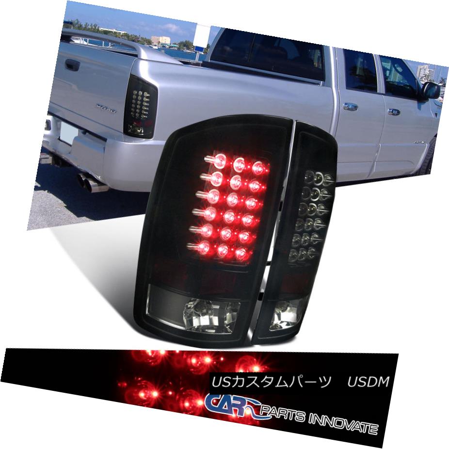 テールライト Glossy Black 02-06 Dodge Ram 1500 2500 3500 Dark Smoke LED Tail Lights Rear Lamp 光沢ブラック02-06ダッジラム1500 2500 3500ダークスモークLEDテールライトリアランプ 【並行輸入品】