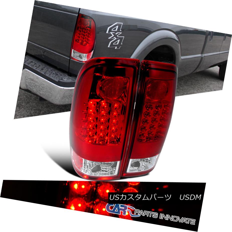 テールライト 97-03 F150 99-07 F250 F350 F450 F550 LED Tail Lights Brake Rear Lamp Red 97-03 F150 99-07 F250 F350 F450 F550 LEDテールライトブレーキリアライト赤 【並行輸入品】