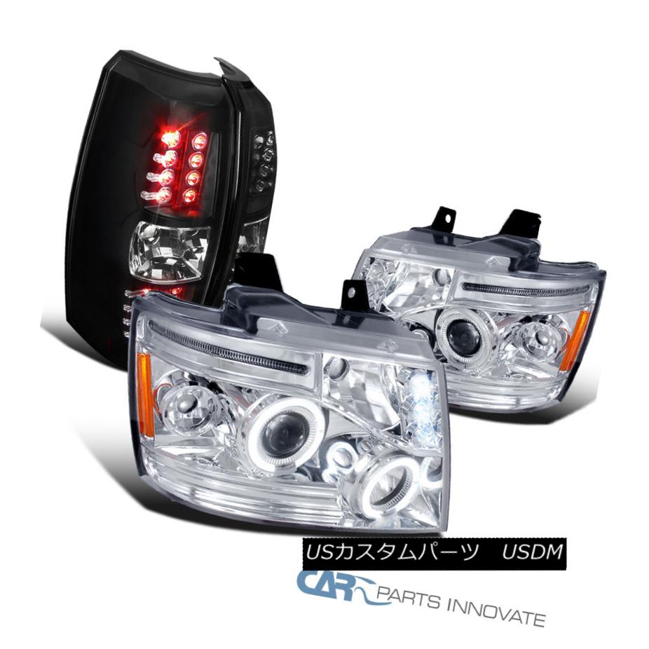テールライト 07-12 Chevy Avalanche Chrome LED Halo Projector Headlights+Black LED Tail Lights 07-12 Chevy Avalanche Chrome LEDハロープロジェクターヘッドライト+ Bla ck LEDテールライト 【並行輸入品】 60,561円