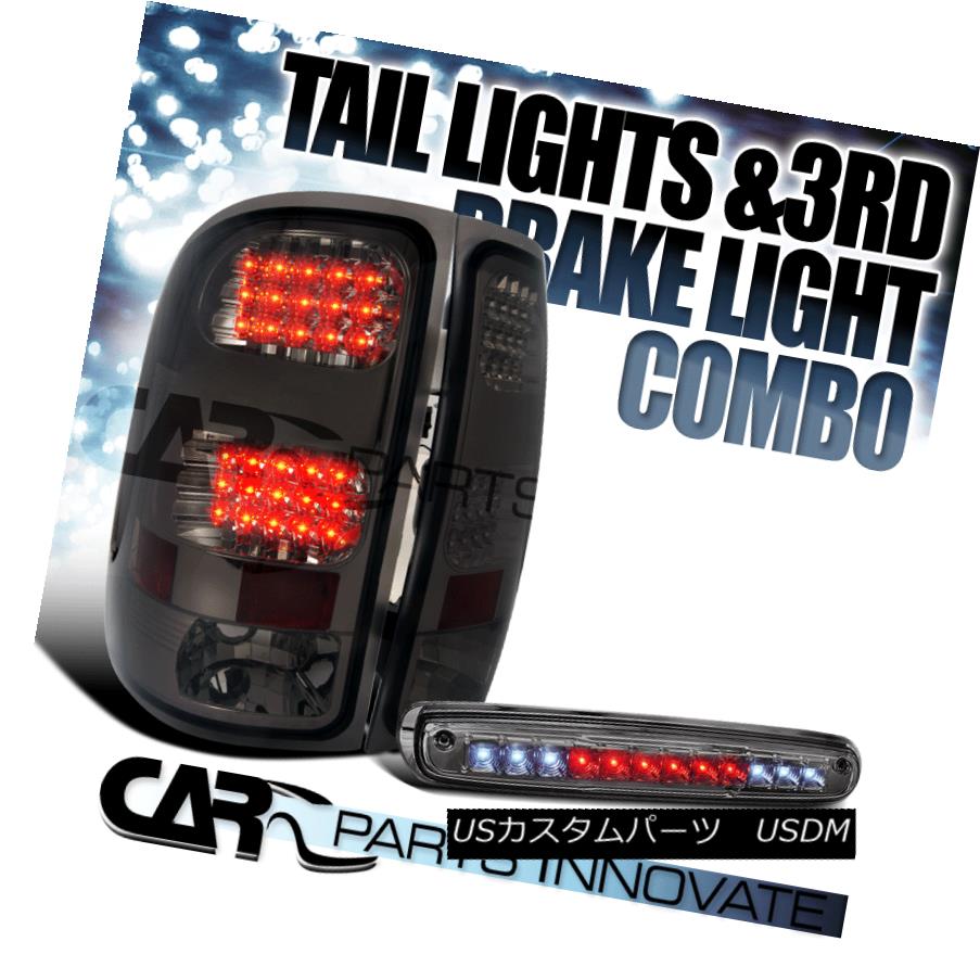 テールライト 2007-2012 GMC Sierra 1500 2500 3500 Smoke LED Tail Lights+3rd Brake Lamp 2007-2012 GMC Sierra 1500 2500 3500スモークLEDテールライト+第3ブレーキランプ 【並行輸入品】