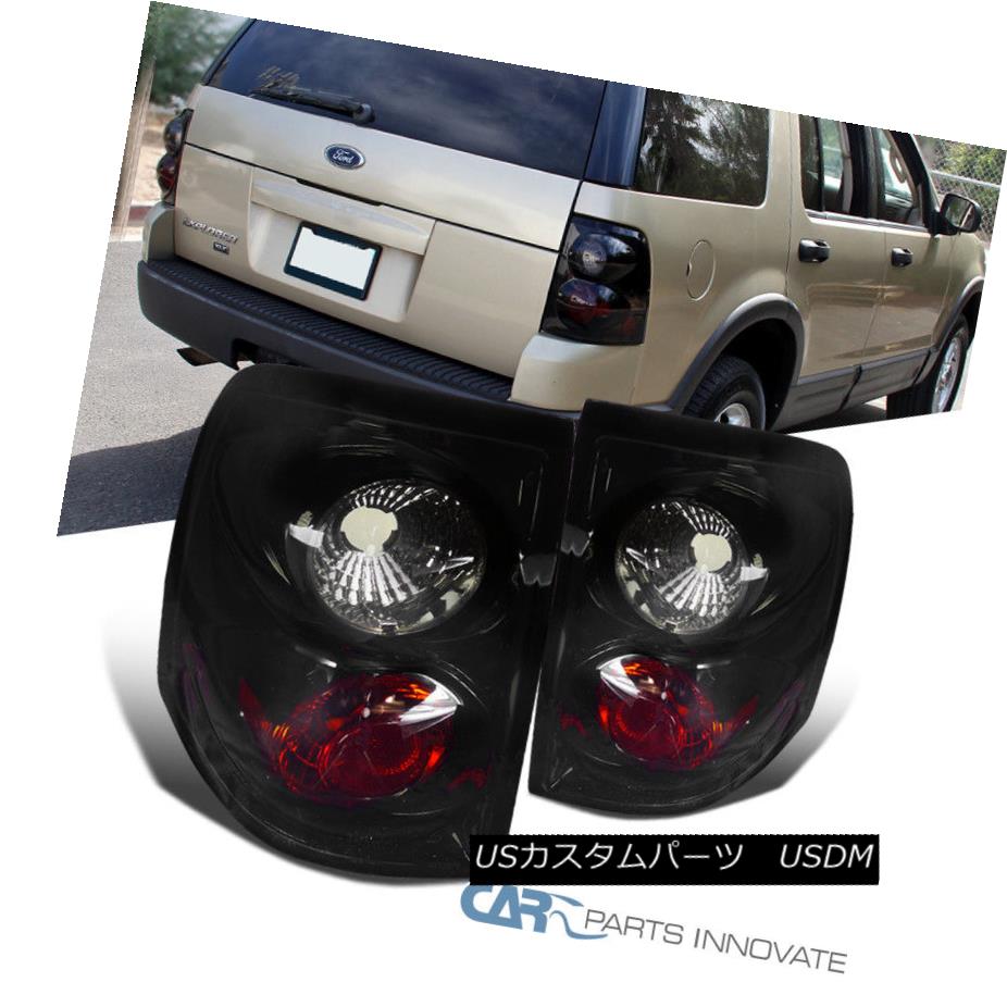 テールライト Glossy Black 02-05 Ford Explorer Parking Tail Lights Smoke Rear Brake Lamps Pair 光沢のある黒02-05フォードエクスプローラーパーキングテールライトスモークリアブレーキランプペア 【並行輸入品】