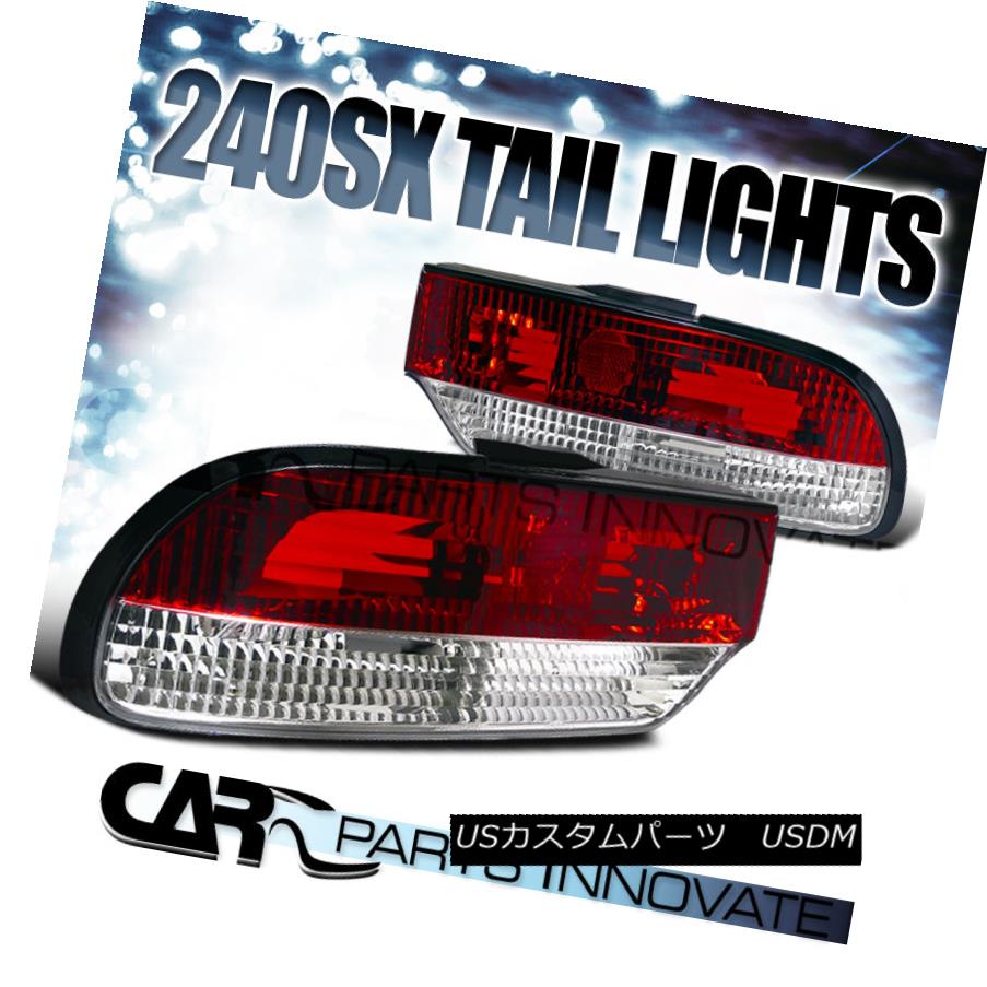 テールライト Fit 1989-1994 Nissan 240SX S13 Hatchback Red Clear Lens Tail Lights Rear Lamp Fit 1989-1994 Nissan 240SX S13ハッチバックレッドクリアレンズテールライトリアランプ 【並行輸入品】