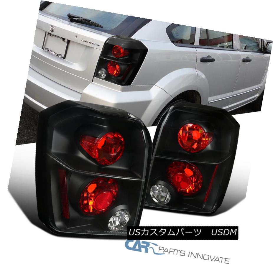 テールライト Dodge 07-12 Caliber Replacement Black Parking Tail Lights Brake Stop Rear Lamps ドッジ07-12キャリバー交換黒パーキングテールライトブレーキストップリア・ランプ 【並行輸入品】