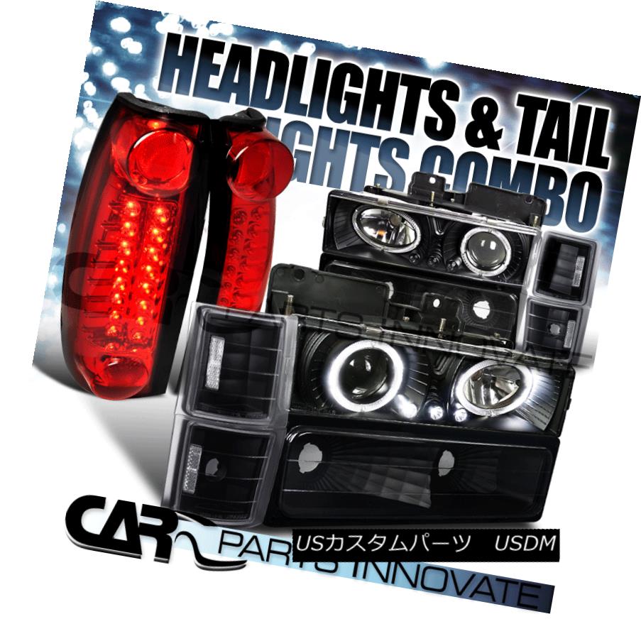 テールライト 94-98 GMC C/K Sierra Yukon Black Halo Projector Headlights+LED Tail Lamps 94-98 GMC C / K Sierra Yukonブラックハロープロジェクターヘッドライト+ LEDテールランプ 【並行輸入品】 50,754円
