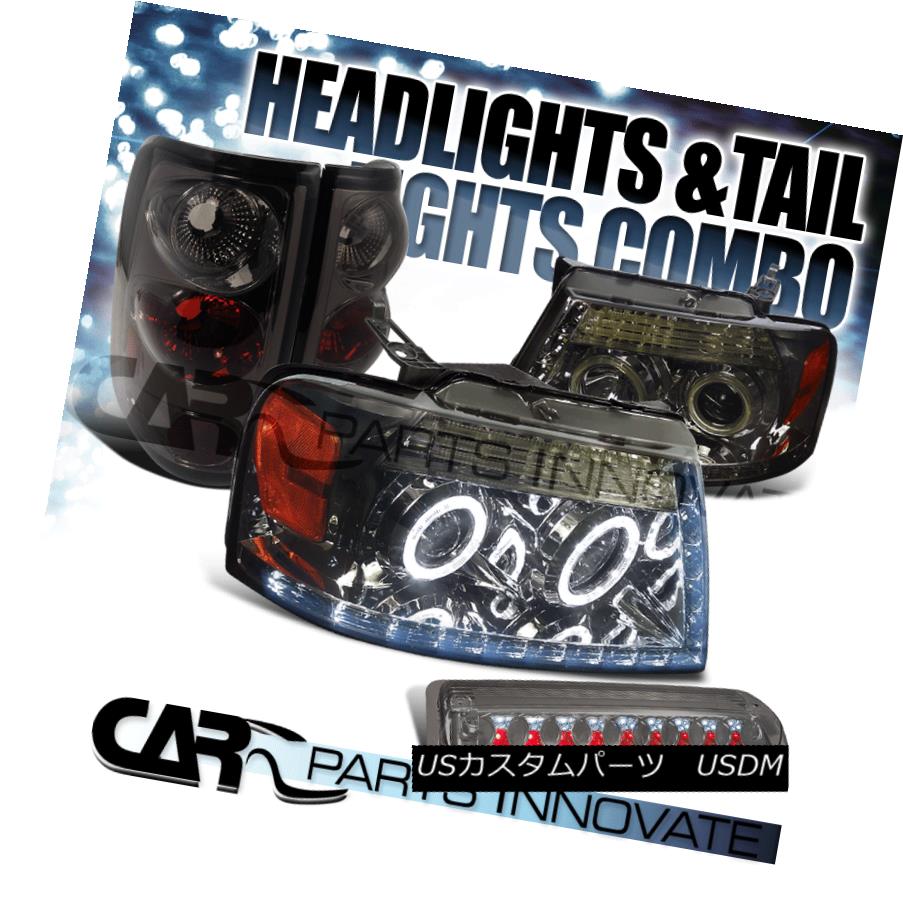 テールライト 04-08 F150 Styleside Smoke Halo Projector LED Headlight+Tail+LED 3rd Brake Lamp 04-08 F150 Styleside Smoke HaloプロジェクターLEDヘッドライト+テール + LED第3ブレーキランプ 【並行輸入品】