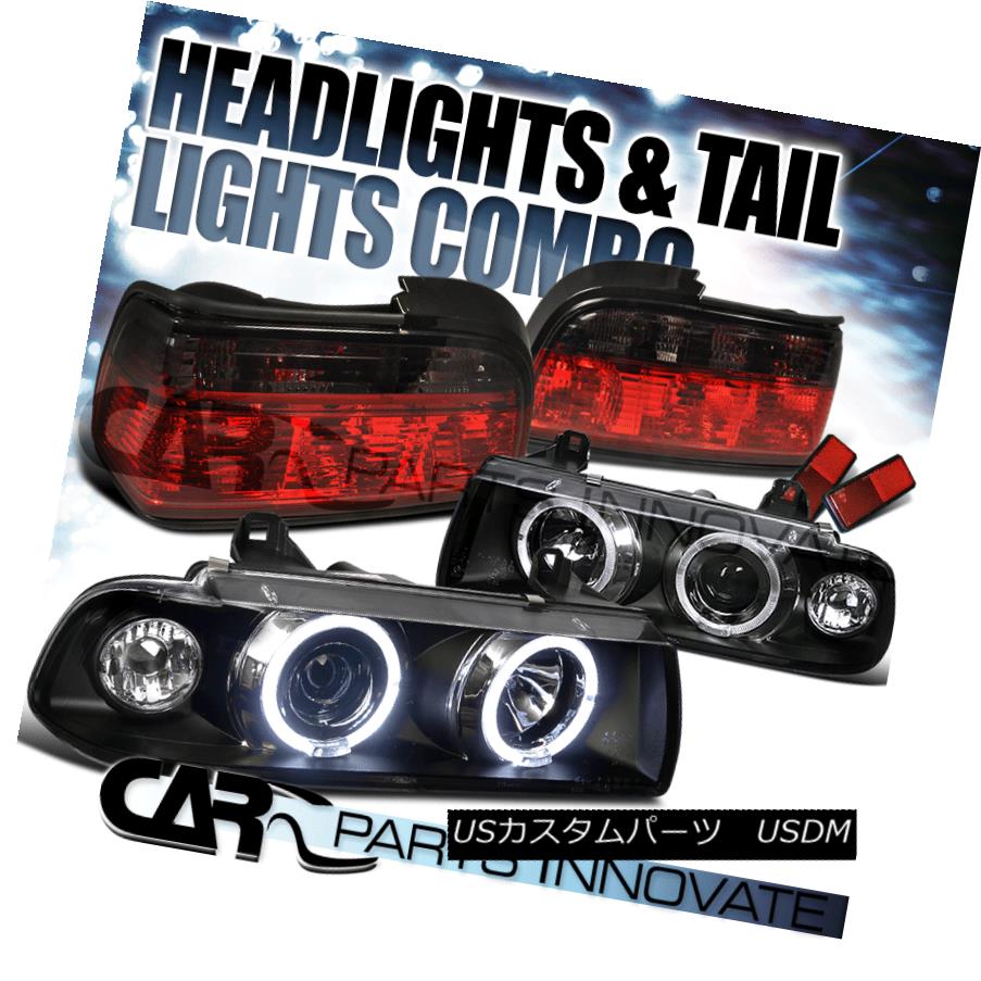 テールライト 92-98 E36 318is 325is 2Dr Coupe Halo Projector Headlights+Red Smoke Tail Lamps 92-98 E36 318is 325is 2Dr Coupe Haloプロジェクターヘッドライト+レッド煙テールランプ 【並行輸入品】