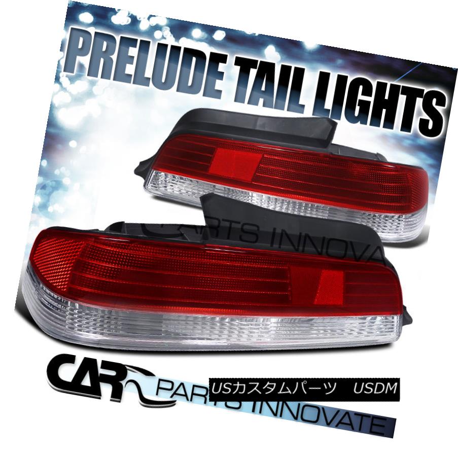 テールライト For Honda 97-01 Prelude Tail Lights Brake Stop Rear Lamp Red Clear ホンダ用97-01プレリュードテールライトブレーキストップリアランプレッドクリア 【並行輸入品】