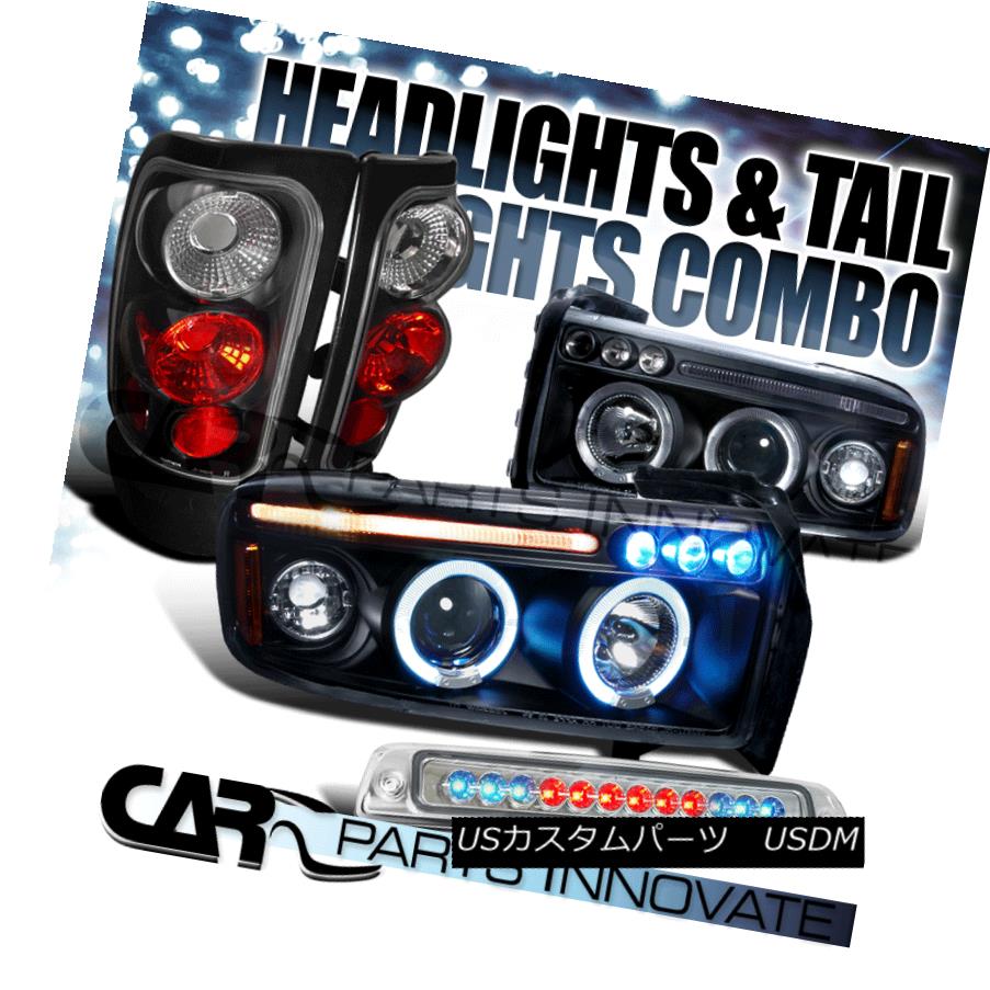 テールライト 94-01 Ram Black Halo LED Projector Headlights+Tail Lamp+LED 3rd Brake Lamp 94-01ラムブラックハローLEDプロジェクターヘッドライト+タイ lランプ+ LED第3ブレーキランプ 【並行輸入品】