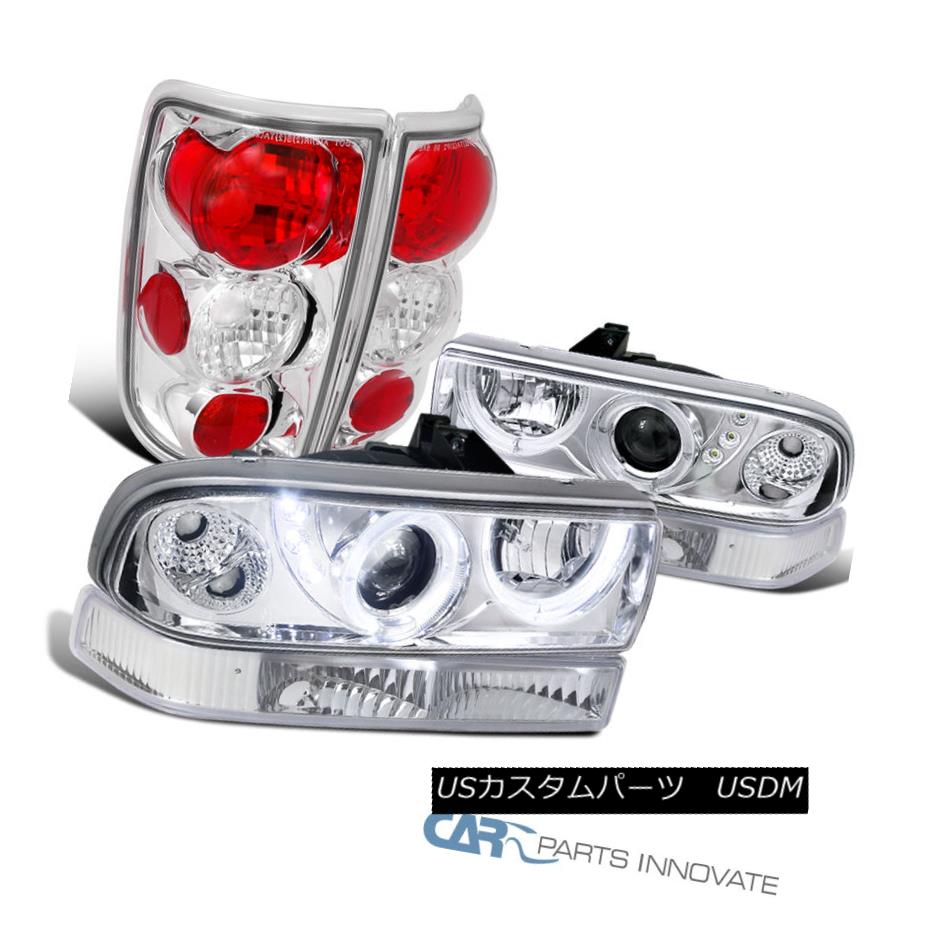 テールライト 98-04 Chevy Blazer Chrome SMD LED DRL Projector Head Bumper Lights+Tail Lamps 98-04 Chevy BlazerクロムSMD LED DRLプロジェクターヘッドバンパーライト+テールランプ 【並行輸入品】