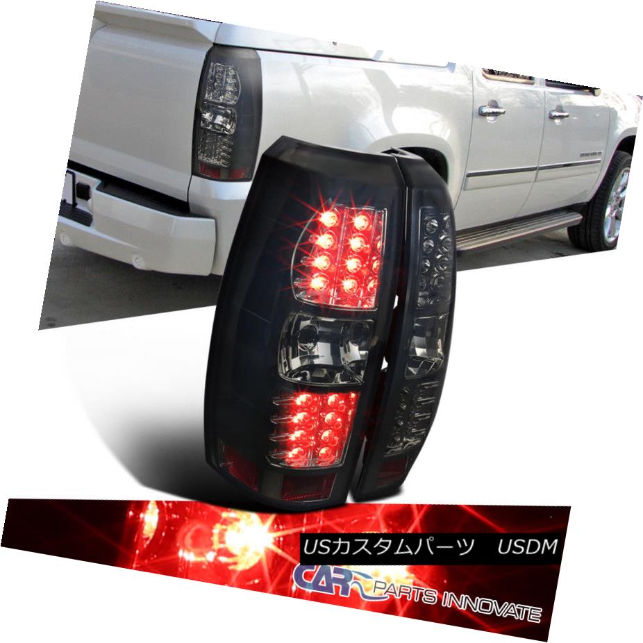 テールライト Chevy 07-12 Avalanche Pickup Smoke LED Tail Lights Brake Parking Rear Lamps Pair Chevy 07-12アバランシェ・ピックアップスモークLEDテールライトブレーキ・パーキングリア・ランプ・ペア 【並行輸入品】