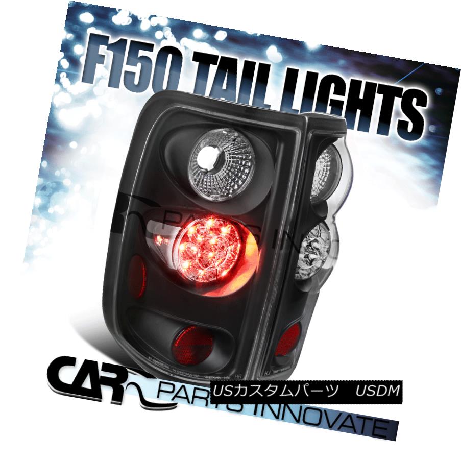テールライト 04-08 Ford F150 Styleside Black LED Tail Lights Rear Brake Lamps Left+Right 04-08 Ford F150 StylesideブラックLEDテールライトリアブレーキランプ左+右 【並行輸入品】