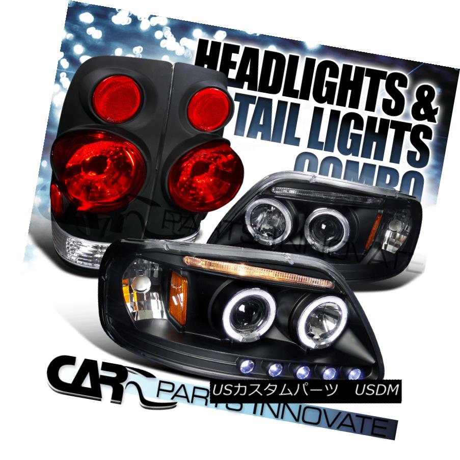 テールライト Black Ford 97-03 F150 Halo LED Projecot Headlights+3D Altezza Tail Lamps ブラックフォード97-03 F150ハローLEDプロジェクターヘッドライト+ 3D Altezzaテールランプ 【並行輸入品】