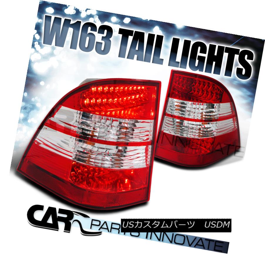 テールライト 98-05 Mercedes Benz W163 M-Class ML430 ML500 Red Clear LED Tail Lights Rear Lamp 98-05メルセデスベンツW163 MクラスML430 ML500レッドクリアLEDテールライトリアランプ 【並行輸入品】