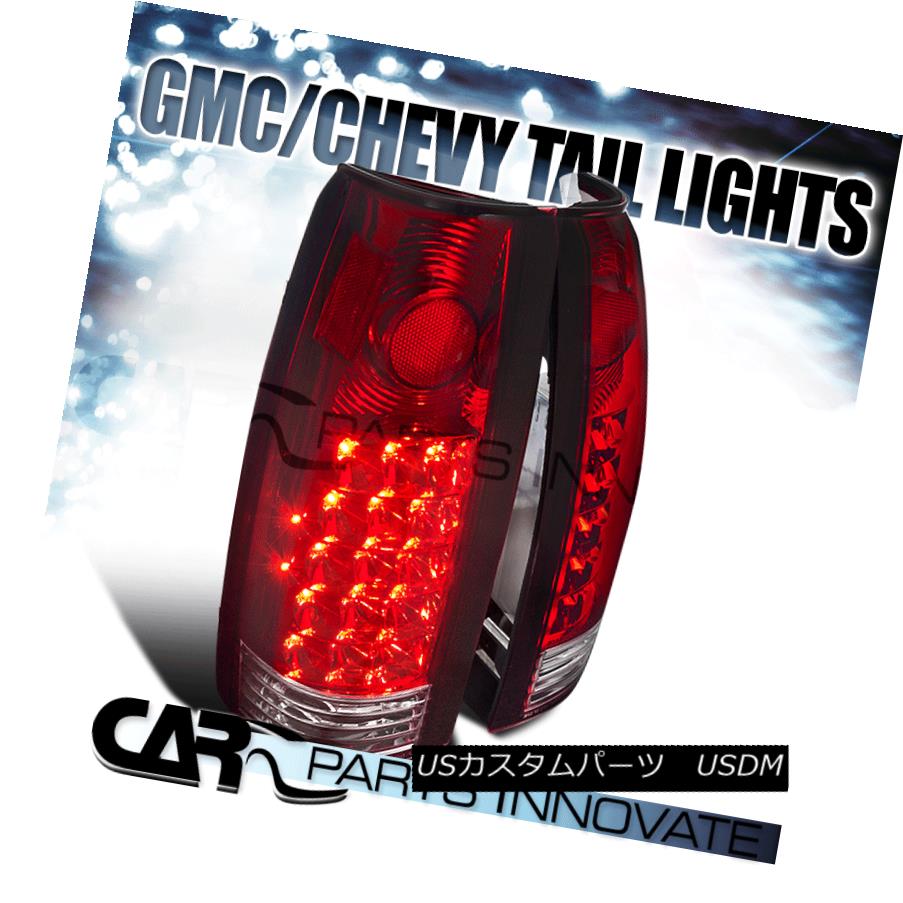 テールライト Chevy GMC C/K C10 Suburban Blazer Tahoe LED Tail Light Rear Lamp Red/Clear シボレーGMC C / K C10郊外ブレザータホーLEDテールライトリアランプレッド/クリア 【並行輸入品】