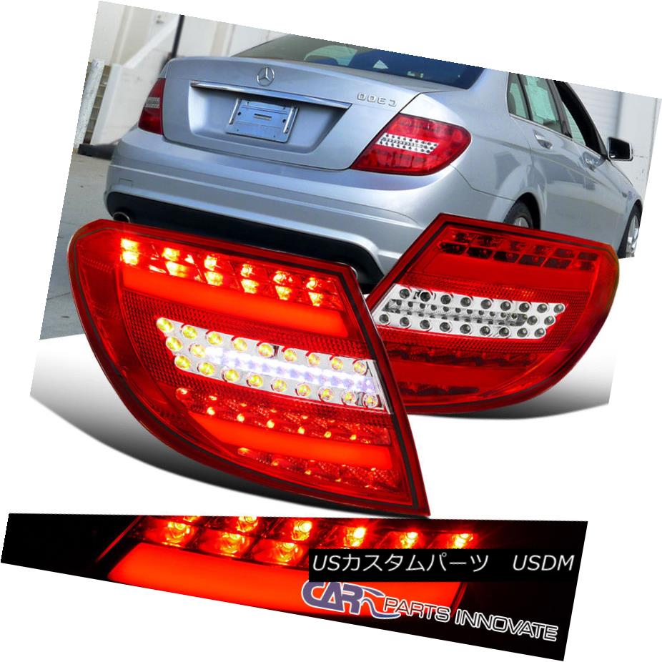 Smoked 2008-2010 Mercedes W204 C-Class LED Tail Lights Brake Lamps Left+Right