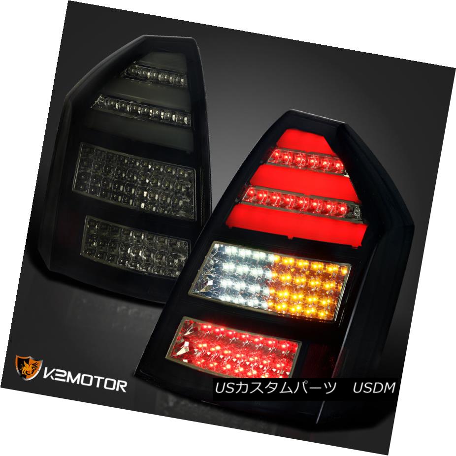 テールライト 2005-2007 Chrysler 300C Glossy Black LED Tail Lights Brake Lamps Smoke Lens Pair 2005-2007クライスラー300C光沢ブラックLEDテールライトブレーキランプスモークレンズペア 【並行輸入品】