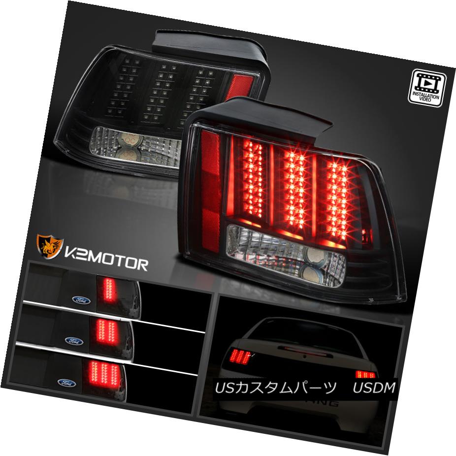 テールライト 1999-2004 Ford Mustang [Black] Sequential LED Tail Lights Brake Lamps Left+Right 1999-2004フォードマスタング[ブラック]シーケンシャルLEDテールライトブレーキランプ左+右 【並行輸入品】 47,850円