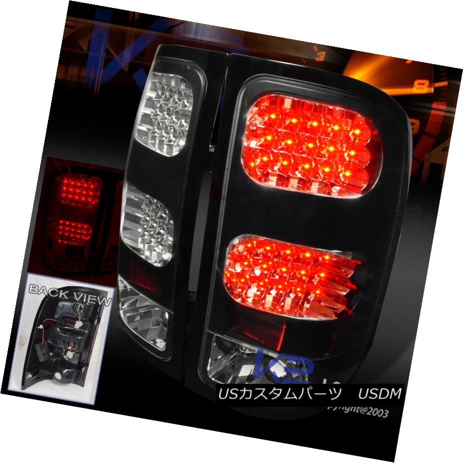 テールライト 2007-2014 GMC Sierra 1500 2500 Pickup Black LED Tail Brake Lights Pair 2007-2014 GMC Sierra 1500 2500ピックアップブラックLEDテールブレーキライトペア 【並行輸入品】