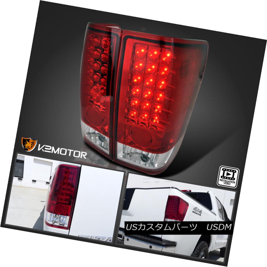 テールライト LED Tail Brake Lights Red Lens Pair For 2004-2013 Nissan Titan 2004年?2013年のLEDテールブレーキライトレッドレンズペアNissan Titan 【並行輸入品】