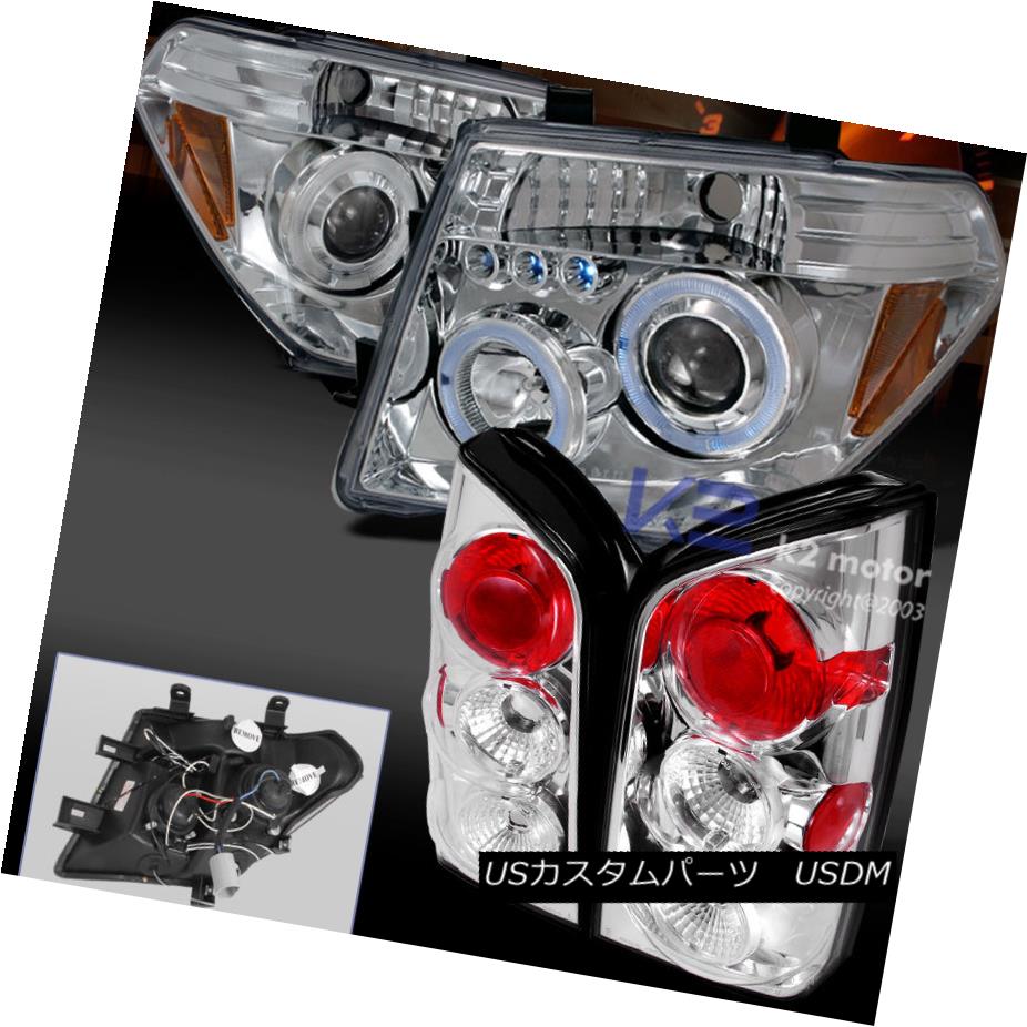 テールライト For 05-07 Pathfinder Dual Halo LED Projector Headlights+Tail Brake Lamp Clear 05-07 Pathfinder Dual Halo LEDプロジェクターヘッドライト+タイ lブレーキランプクリア 【並行輸入品】
