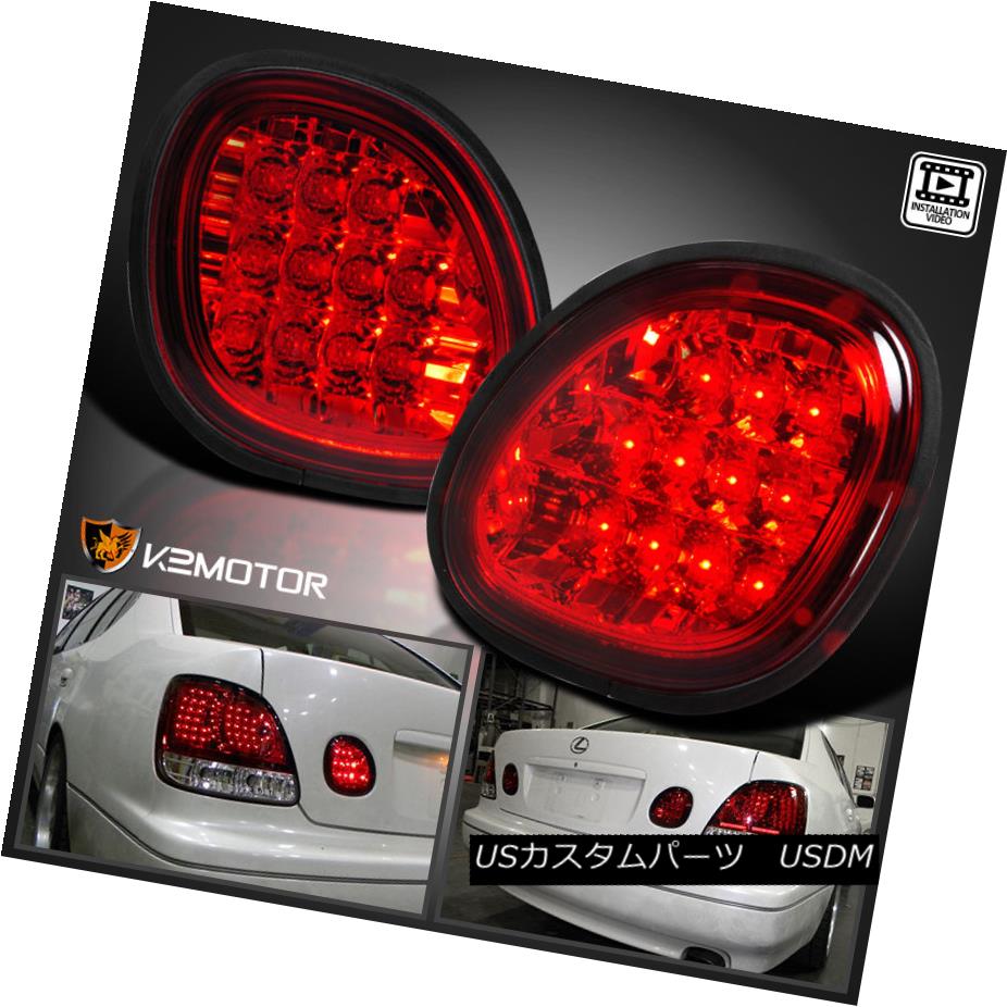 テールライト 98-05 Lexus GS300 GS400 GS430 Red LED Rear Tail Trunk Lights Brake Lamps Pair 98-05レクサスGS300 GS400 GS430レッドLEDリアテールトランクライトブレーキランプペア 【並行輸入品】