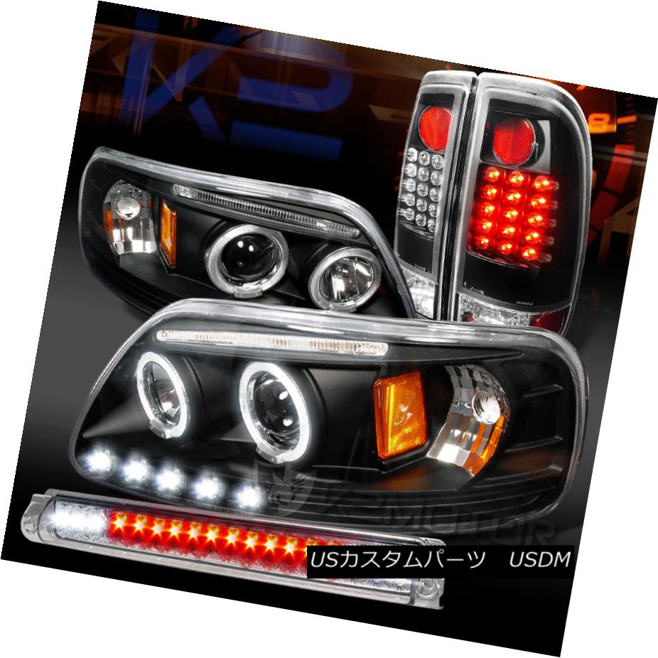 テールライト 97-03 F150 Black Halo Projector Headlights+LED Tail Lamps+Clear LED 3rd Brake 97-03 F150ブラックハロープロジェクターヘッドライト+ LEDテールランプ+クリアLED第3ブレーキ 【並行輸入品】 53,592円