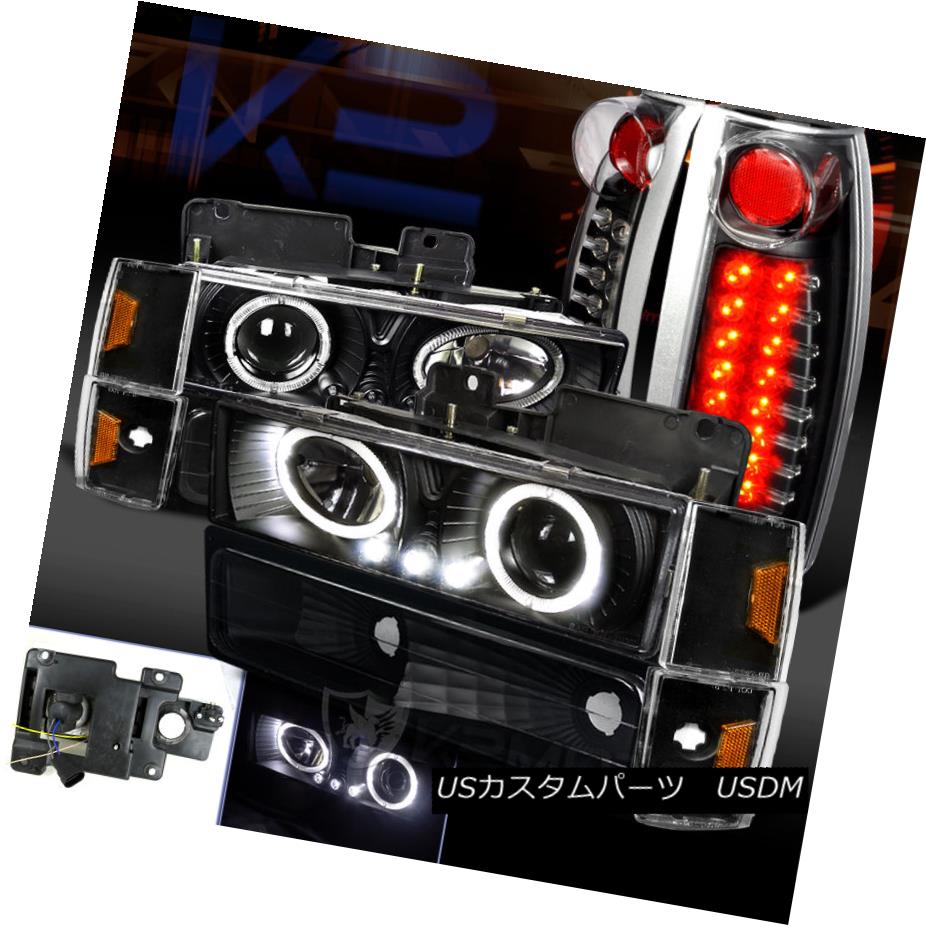 テールライト 88-93 GMC Yukon C/K Pick Up Halo Projector Headlight+Corner Bumper+LED Tail Lamp 88-93 GMC Yukon C / KピックアップHaloプロジェクターヘッドライト+トウモロコシ erバンパー+ LEDテールランプ 【並行輸入品】