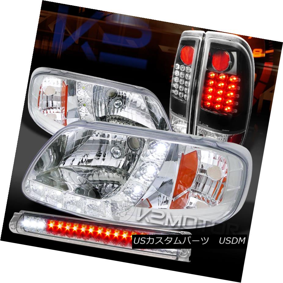 テールライト 97-03 F150 Chrome SMD DRL Headlights+LED 3rd Brake+Black LED Tail Lamps 97-03 F150クロムSMD DRLヘッドライト+ LED第3ブレーキ+ブラックLEDテールランプ 【並行輸入品】 49,764円