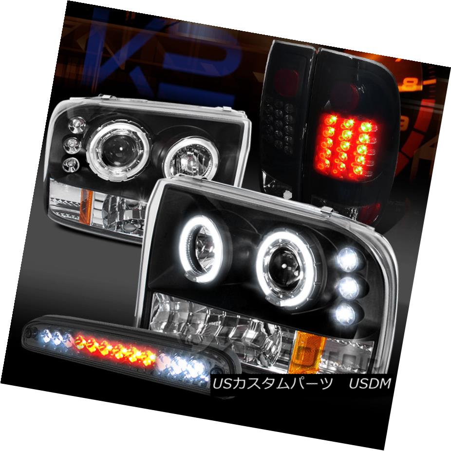 テールライト 99-04 F250 Halo Projector Headlights+Glossy Black Tail Lamps+Smoke LED 3rd Brake 99-04 F250ハロープロジェクターヘッドライト+グロー ssyブラックテールランプ+スモークLED第3ブレーキ 【並行輸入品】 55,297円