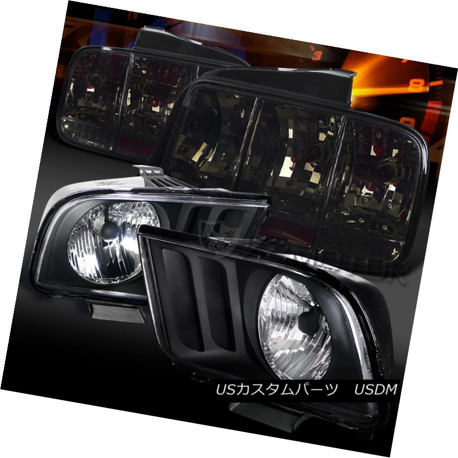 テールライト 05-09 Mustang Black Headlights+Smoke Sequential Turn Signal Tail Lights 05-09ムスタングブラックヘッドライト+スモーキー ke順方向ターンシグナルテールライト 【並行輸入品】 55,506円