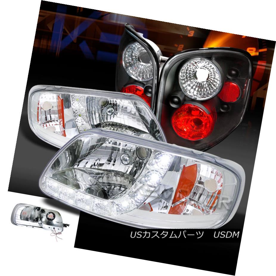 定期入れの ライト ランプ Led Smd Chrome Flareside F150 97 00 テールライト Drl Ckテールブレーキランプ Bla Drlヘッドライト Led F150フラレイドクロームsmd 97 00 Lamps Brake Tail Headlights Black Spmau Ac In