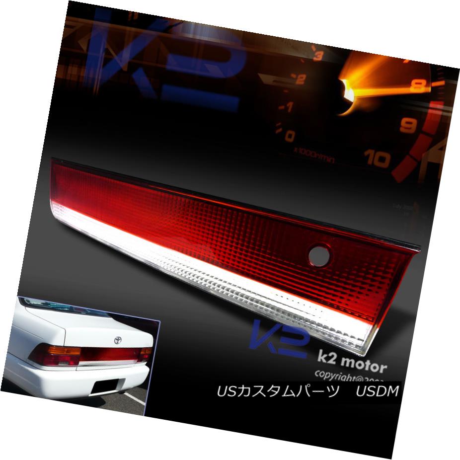 テールライト 93-97 Toyota Corolla Chrome Red/Clear Tail Trunk Light Center Lamp 93-97トヨタカローラクロームレッド/クリアテールトランクライトセンターランプ 【並行輸入品】