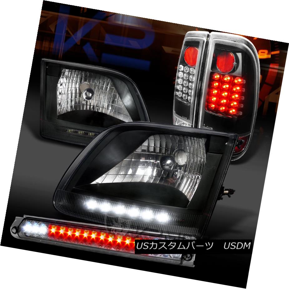 テールライト 97-03 F150 Black LED DRL Headlights+LED Tail Lamps+Smoke LED 3rd Brake 97-03 F150ブラックLED DRLヘッドライト+ LEDテールランプ+スモークLED第3ブレーキ 【並行輸入品】