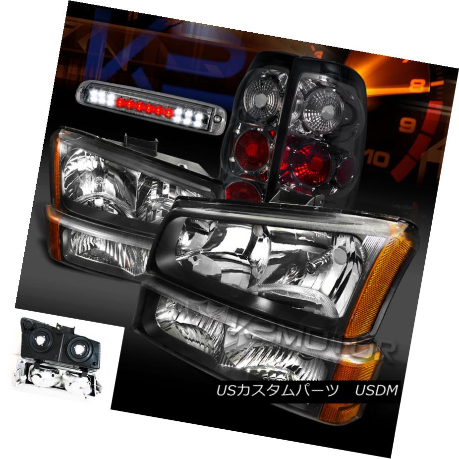 テールライト 03-06 Silverado Black Headlights Bumper Lamps+Tail Lights+Smoke 3rd Brake Lamp 03-06 Silverado Blackヘッドライトバンパーランプ+テールライト+ Smoke 3rdブレーキランプ 【並行輸入品】