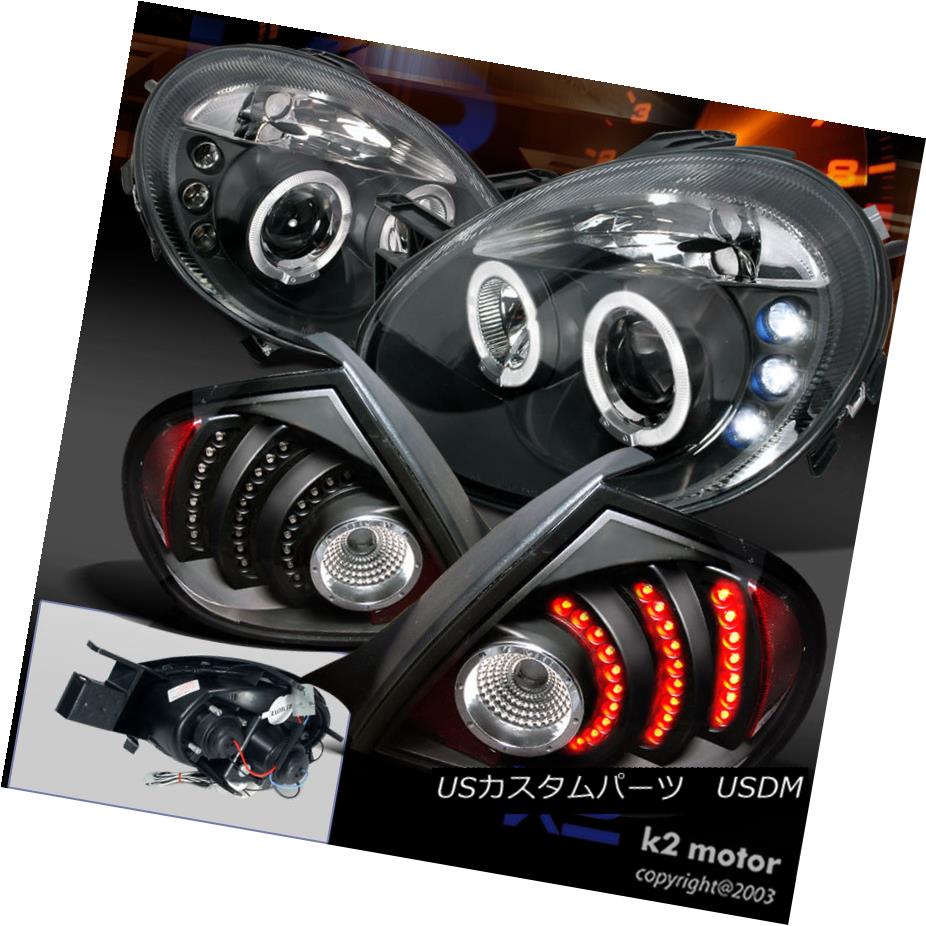テールライト Black 03-05 Dodge Neon Twin Halo Projector Headlight+LED Tail Lamps Brake Lights ブラック03-05ダッジネオンツインハロープロジェクターヘッドライト+ LEDテールランプブレーキライト 【並行輸入品】 59,334円