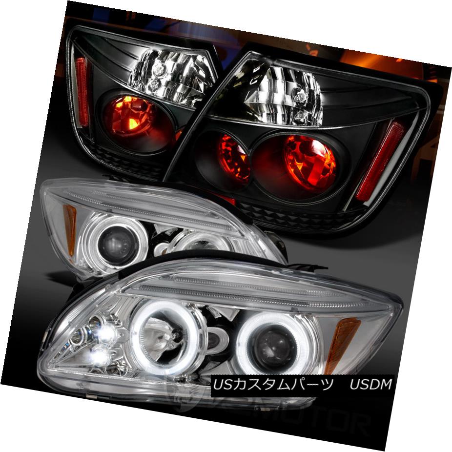 テールライト 05-10 Scion tC Chrome Halo Projector Headlights+Black Tail Brake Lamps 05-10 Scion tCクロームハロープロジェクターヘッドライト+ Bla ckテールブレーキランプ 【並行輸入品】