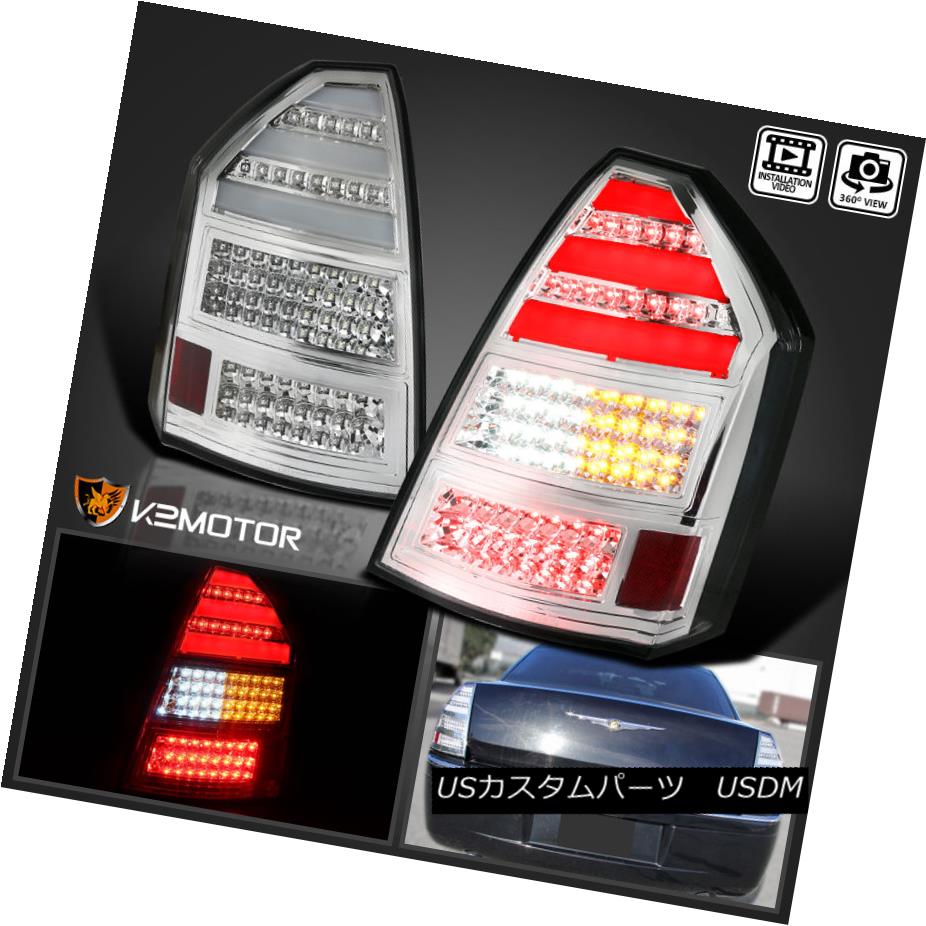 テールライト 2005-2007 Chrysler 300C Chrome Clear LED Tail Lights Brake Lamps Left+Right 2005-2007クライスラー300CクロームクリアLEDテールライトブレーキランプ左+右 【並行輸入品】