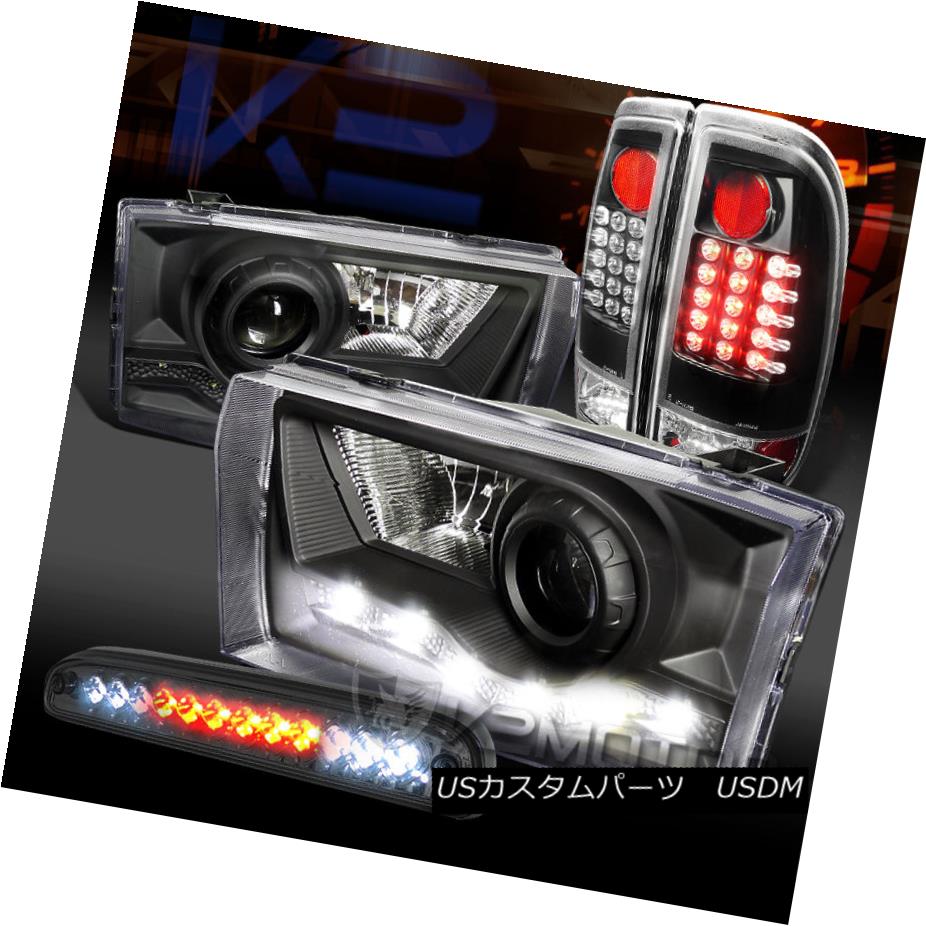 テールライト 99-04 F250 SD Black SMD DRL Projector Headlight+LED Tail Lamps+LED 3rd Brake 99-04 F250 SDブラックSMD DRLプロジェクターヘッドライト+ LEDテールランプ+ LED第3ブレーキ 【並行輸入品】
