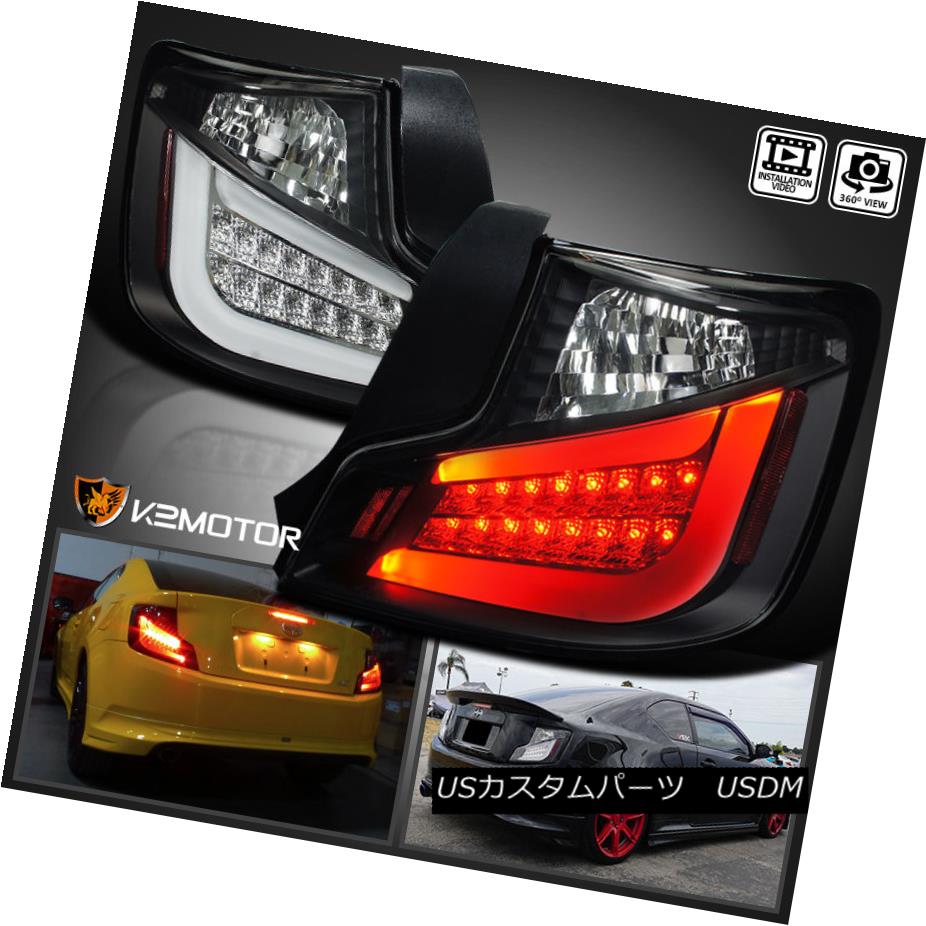 テールライト JDM Black 2011-2013 Scion tC LED Tail Lights Rear Brake Lamps Left+Right JDMブラック2011-2013シオンtC LEDテールライトリアブレーキランプ左+右 【並行輸入品】