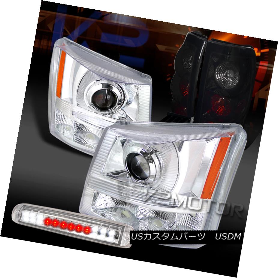 テールライト 03-06 Silverado Chrome Projector Headlights+LED 3rd Brake+Piano Black Tail Lamps 03-06 Silverado Chromeプロジェクターヘッドライト+ LED第3ブレーキ+ピアノブラックテールランプ 【並行輸入品】