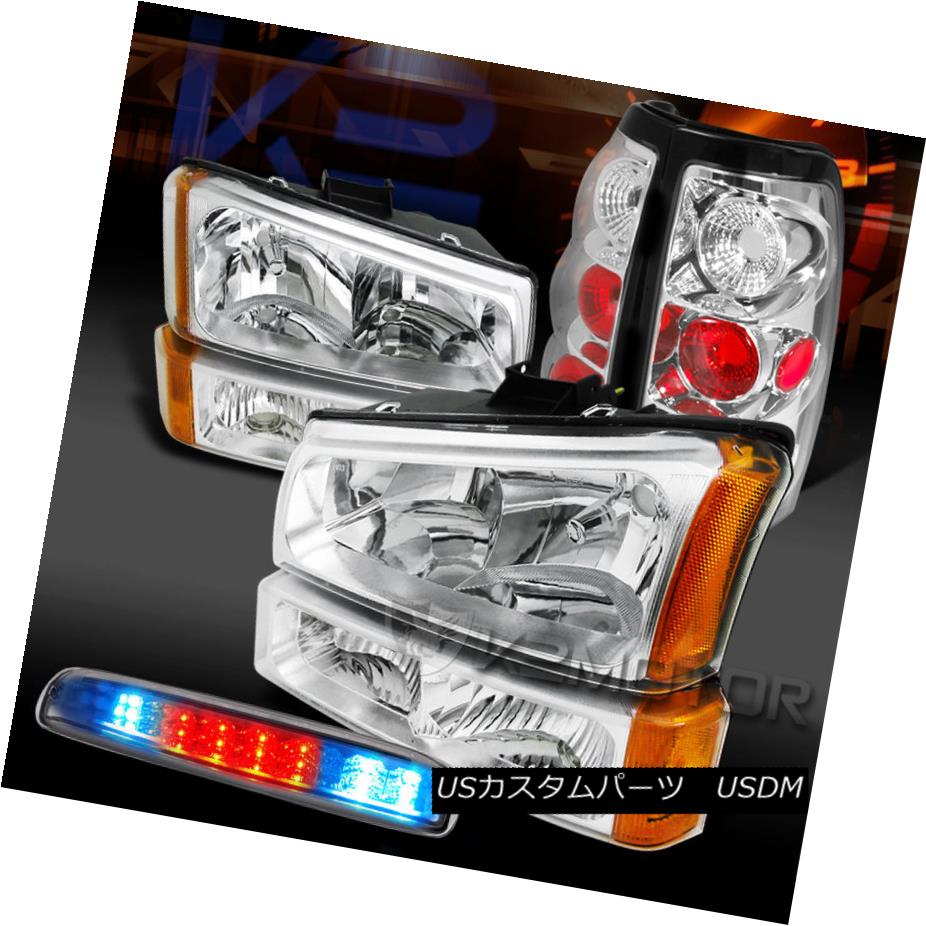 テールライト 03-06 Silverado Chrome Head Bumper Lamps+LED 3rd Brake Light+Tail Lamps 03-06 Silveradoクロームヘッドバンパーランプ+ LED第3ブレーキライト+テールランプ 【並行輸入品】