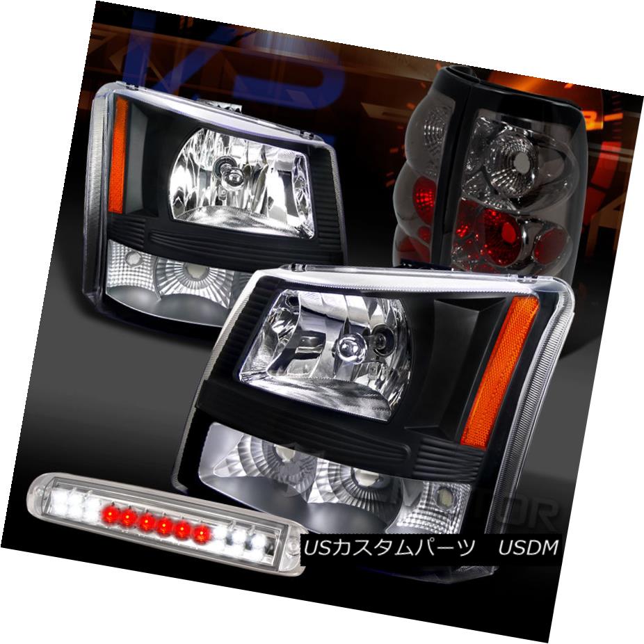 テールライト 03-06 Silverado Black Headlights+Clear LED 3rd Brake+Smoke Tail Lamps 03-06 Silverado Blackヘッドライト+ Cle ar LED第3ブレーキ+煙テールランプ 【並行輸入品】