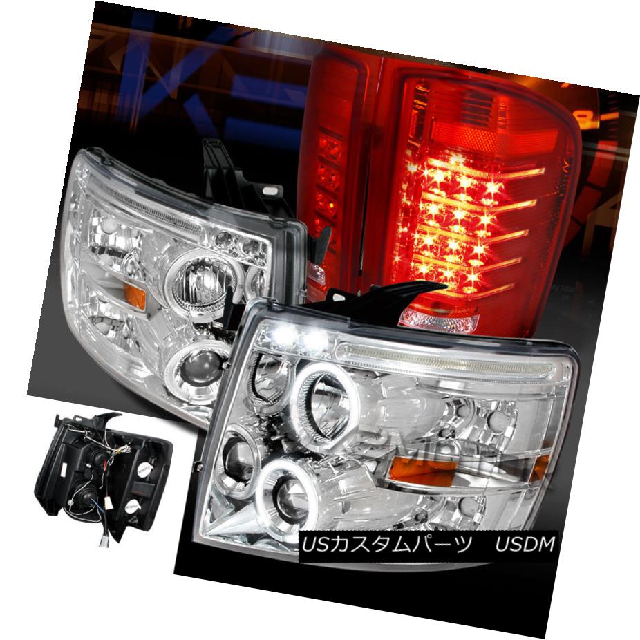 最新デザインの ライト ランプ 1500 Silverado 07 13 テールライト Chrome 1500クロームハロープロジェクターヘッドライト レッドledテールブレーキランプ Silverado 07 13 Lamps Brake Tail Led Headlights Red Projector Halo Moto Stojany Cz