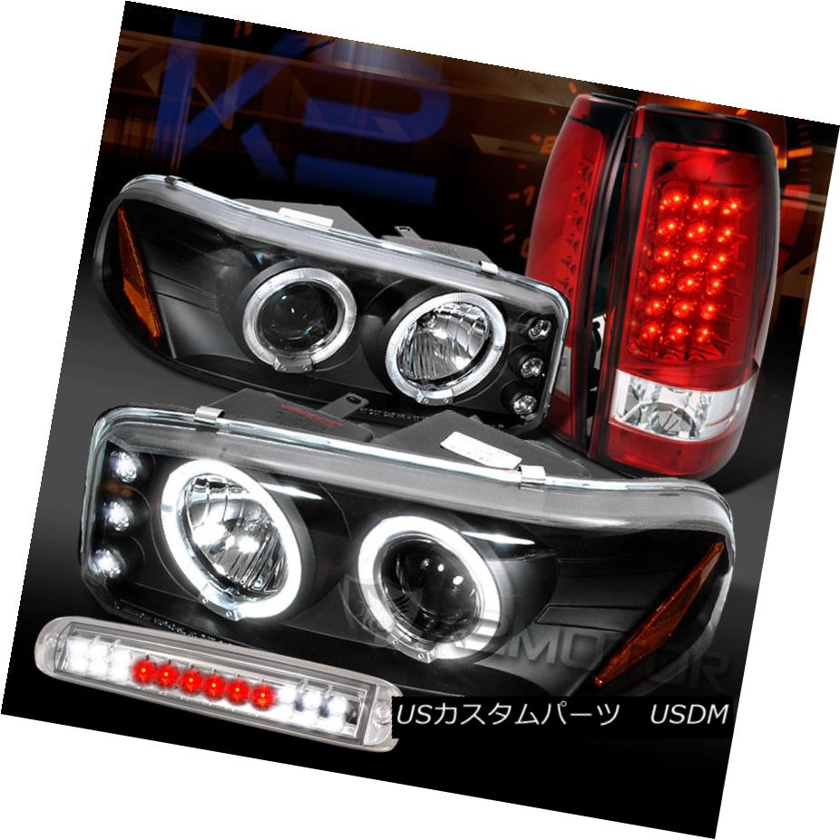 テールライト 04-06 Sierra Black Projector Headlights+Red LED Tail Lamps+Clear LED 3rd Brake 04-06シエラブラックプロジェクターヘッドライト+レッドLEDテールランプ+クリアLED第3ブレーキ 【並行輸入品】