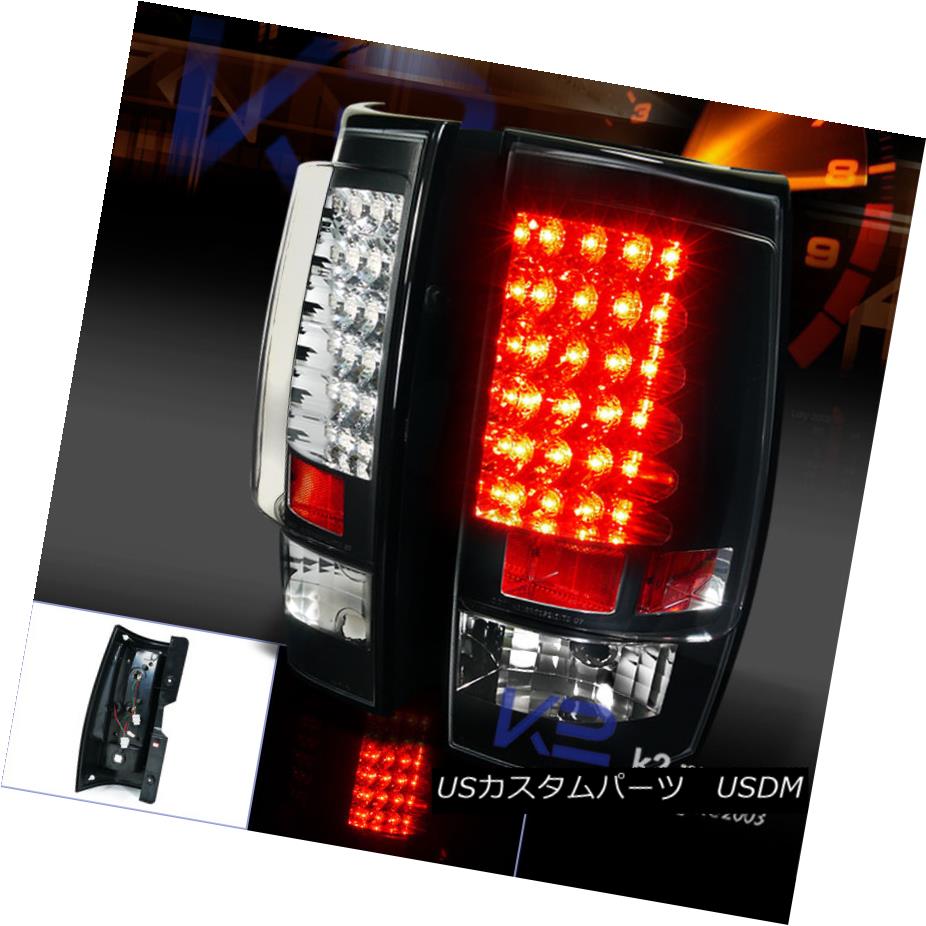 テールライト 07-14 Tahoe Suburban Yukon Black LED Tail Lights Brake Lamps 07-14タホー郊外ユーコンブラックLEDテールライトブレーキランプ 【並行輸入品】