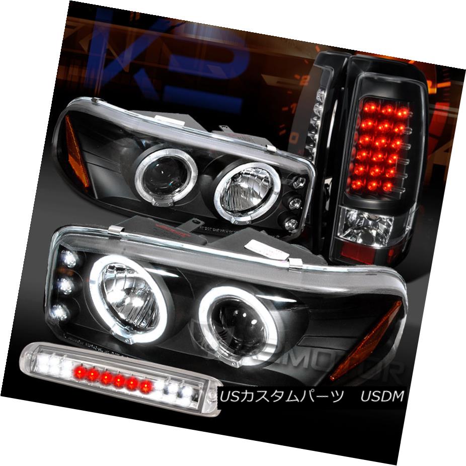 テールライト 04-06 Sierra Black Projector Headlights+LED Tail Lamps+Clear LED 3rd Brake 04-06シエラブラックプロジェクターヘッドライト+ LEDテールランプ+クリアLED第3ブレーキ 【並行輸入品】